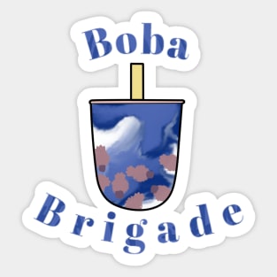 Boba Brigade Platypus Butterfly Pea Milk Tea Sticker